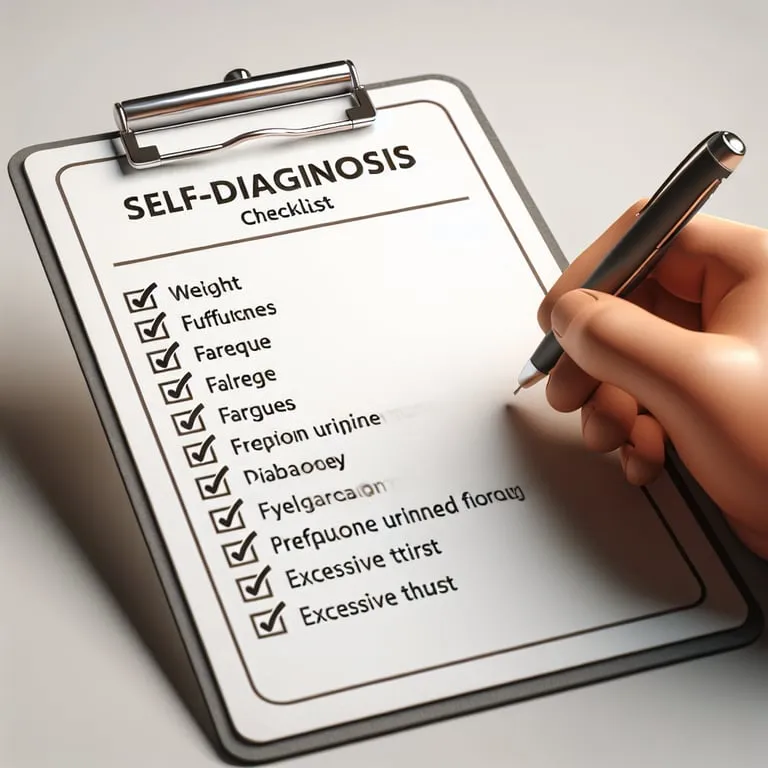 당뇨 초기 증상 확인을 위한 자가진단 체크리스트